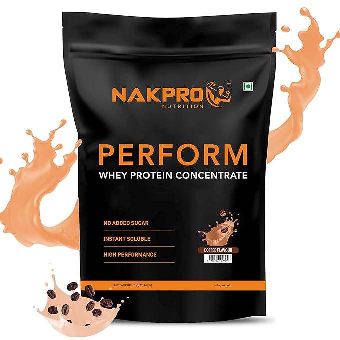 Nakpro Perform Whey Protein Concentrate | 30 Servings | Muscle Recovery | Coffee