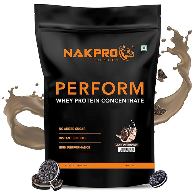 Nakpro Perform Whey Protein Concentrate | 30 Servings | Muscle Recovery | Cookies and Cream