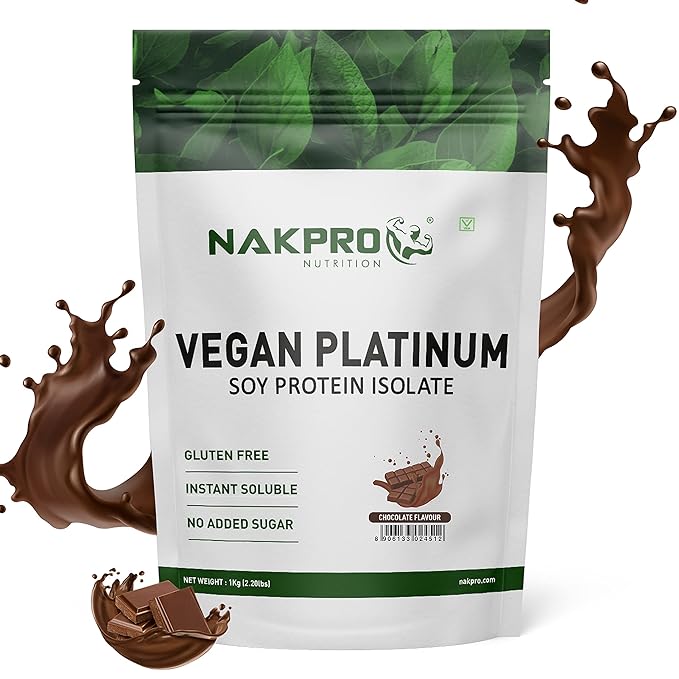 Nakpro Vegan Soy Protein Isolate 90% | Raw and Pure | Natural Vegetarian | Unflavoured