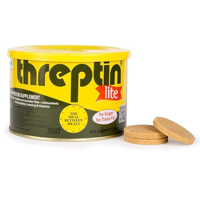 Threptin Lite Protein Diskettes | No Sugar | No Cholesterol | Whey Protein Biscuit