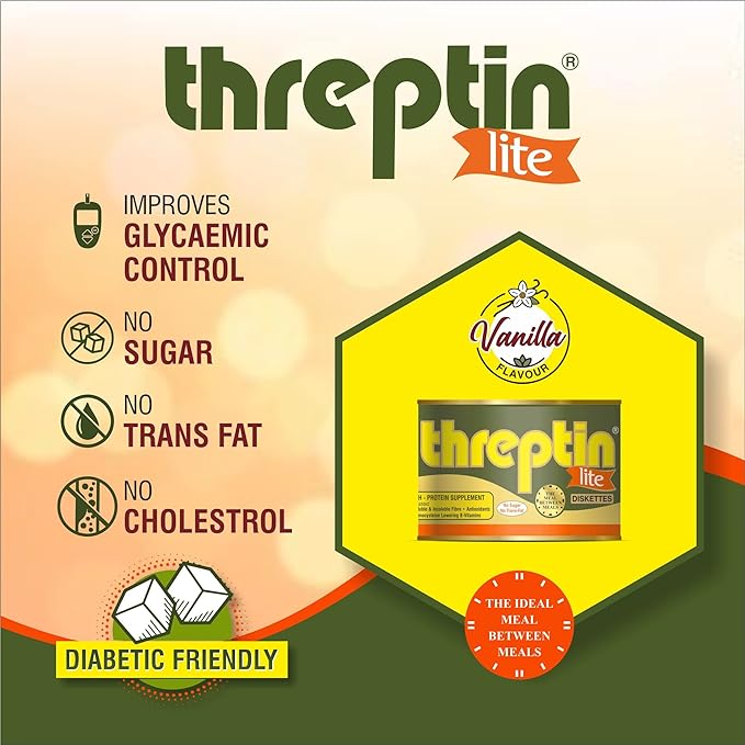 Threptin Lite Protein Diskettes | No Sugar | No Cholesterol | Whey Protein Biscuit