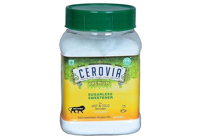 Cerovia Premium Zero Calorie Stevia Sweetener | Sugarless | Natural Jar
