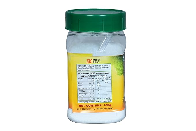 Cerovia Premium Zero Calorie Stevia Sweetener | Sugarless | Natural Jar