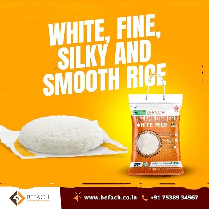 DCal Befach Diet And Diabetic White Rice, Low Sugar (Pack of 2)