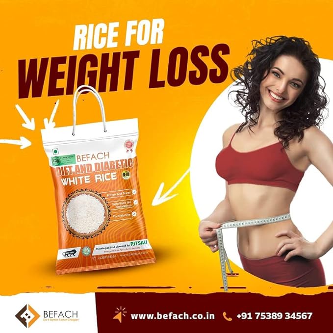 DCal Befach Diet And Diabetic White Rice, Low Sugar (Pack of 2)