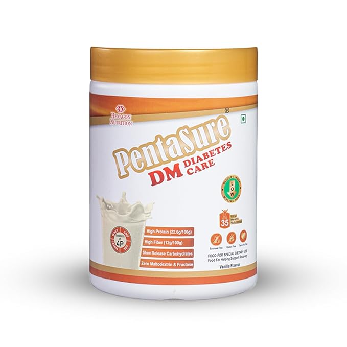 Pentasure DM Diabetes Care and Management Whey Protein | Vanilla Tin