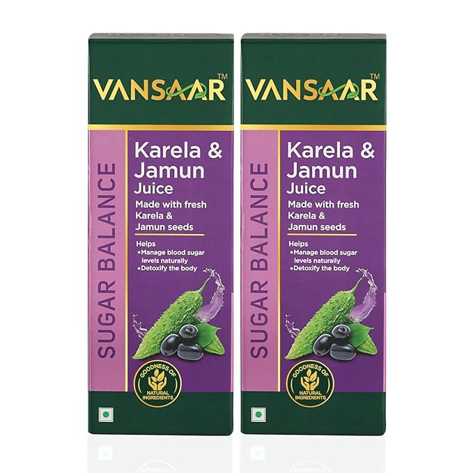 Vansaar Karela Jamun Juice | Manages Blood Sugar | Prediabetics and Diabetics