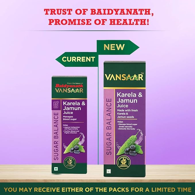 Vansaar Karela Jamun Juice | Manages Blood Sugar | Prediabetics and Diabetics