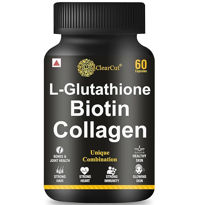 ClearCut L Glutathione D Biotin Collagen 1000mg Capsule for Men & Women