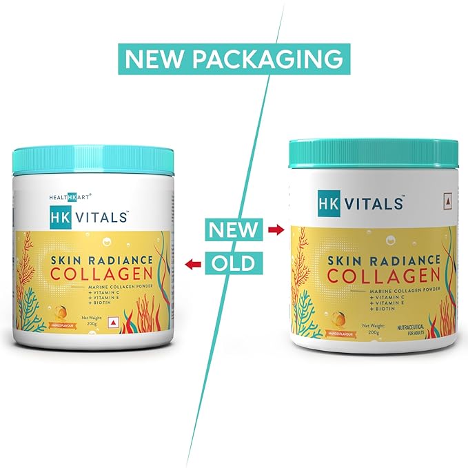 HealthKart HK Vitals Skin Radiance Marine Collagen Powder |Mango