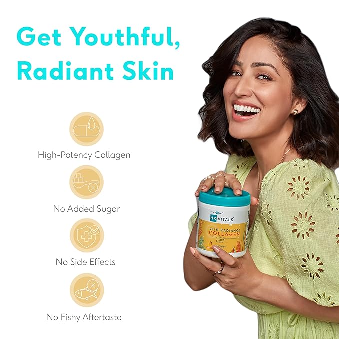 HealthKart HK Vitals Skin Radiance Marine Collagen Powder |Mango