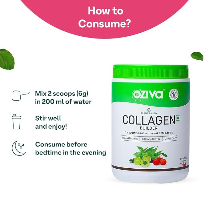 OZiva Vegan Collagen (Berry Orange) With Biotin & Vitamin C