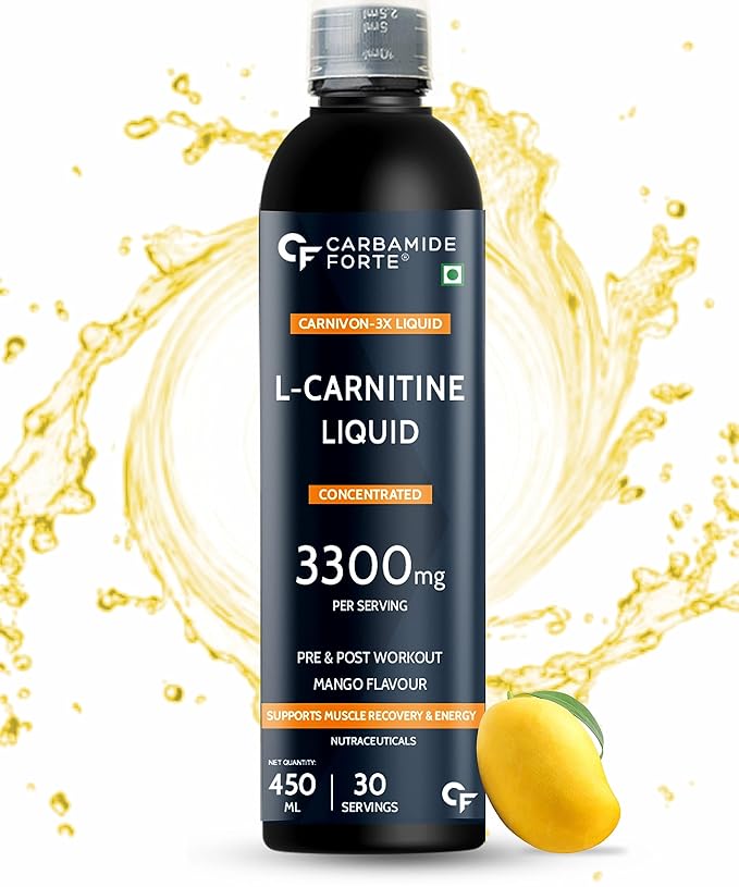 Carbamide Forte L Carnitine Liquid 3300mg | L Tartrate | Fat Loss | Vitamins | Green Apple