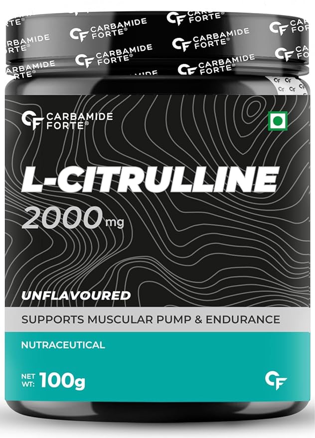 Carbamide Forte L Citrulline Powder 2000mg | Pre-Workout | Nitric Oxide Boost | Unflavoured | 50 Servings