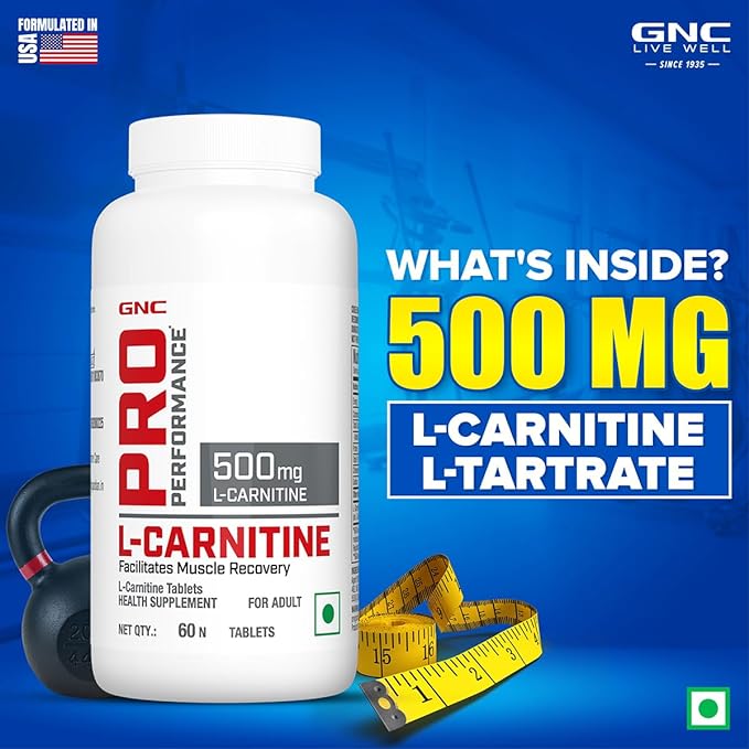 GNC Pro Performance L Carnitine | 500mg per Serving | Burns Fat | Weight Loss