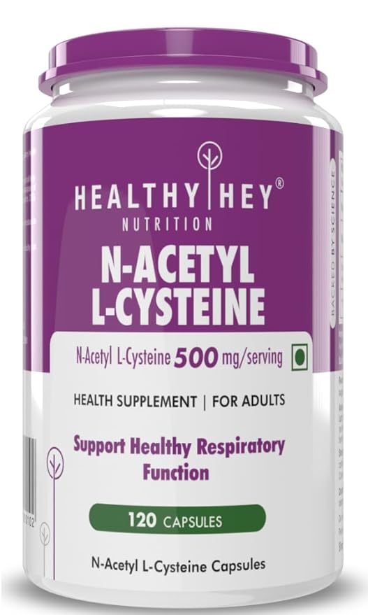HealthyHey Nutrition N Acetyl L Cysteine (NAC) Non GMO Gluten Free