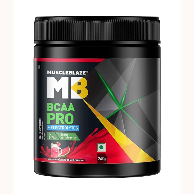 Muscleblaze BCAA Pro with 5 g Vegan BCAAs & 500 mg Electrolytes Watermelon Kool-Aid