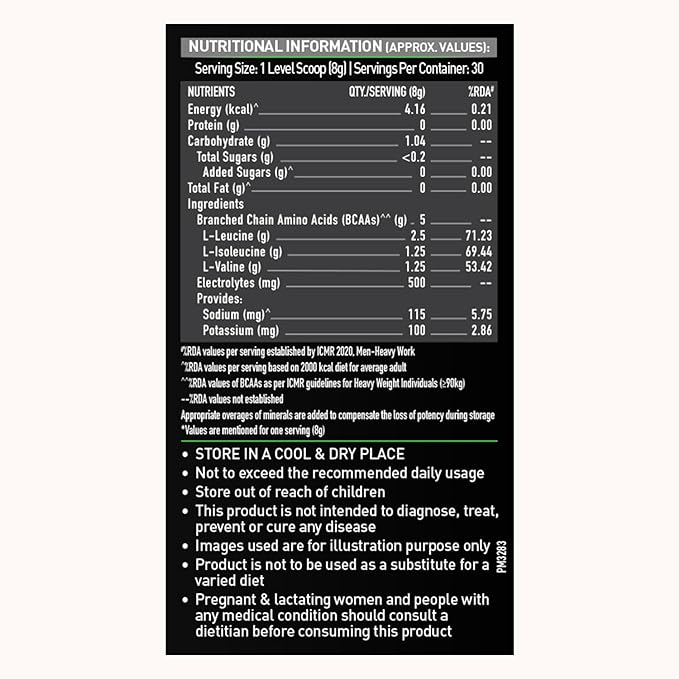 Muscleblaze BCAA Pro with 5 g Vegan BCAAs & 500 mg Electrolytes Watermelon Kool-Aid
