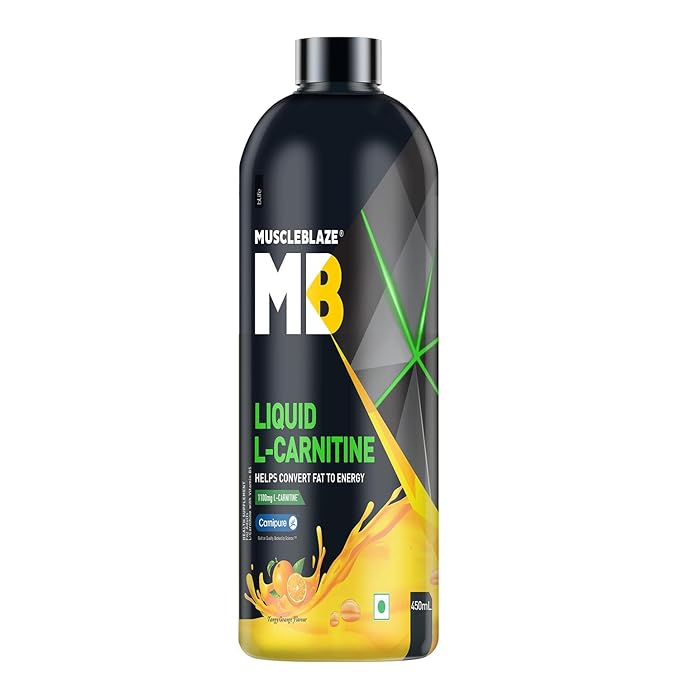 MuscleBlaze Liquid L-Carnitine | Fat to Energy Conversion | Weight Management | Tangy Orange