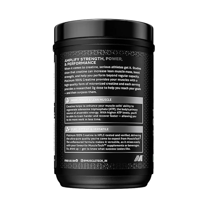 MuscleTech Platinum 100% Creatine | 5g per Scoop | Micronised | Muscle Strength