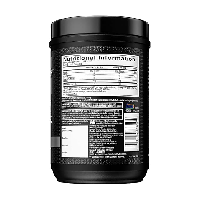 MuscleTech Platinum 100% Creatine | 5g per Scoop | Micronised | Muscle Strength