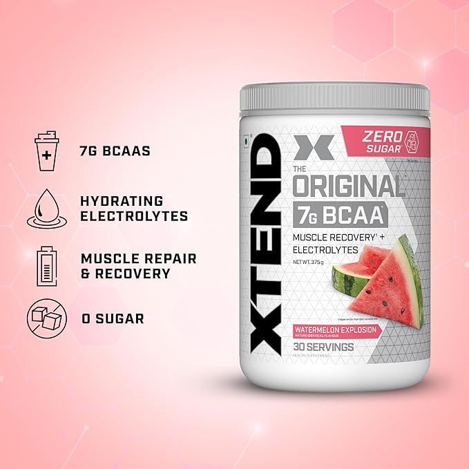 Scivation Xtend BCAA | 7g BCAA | Intra-Workout | Muscle Recovery | Watermelon Explosion