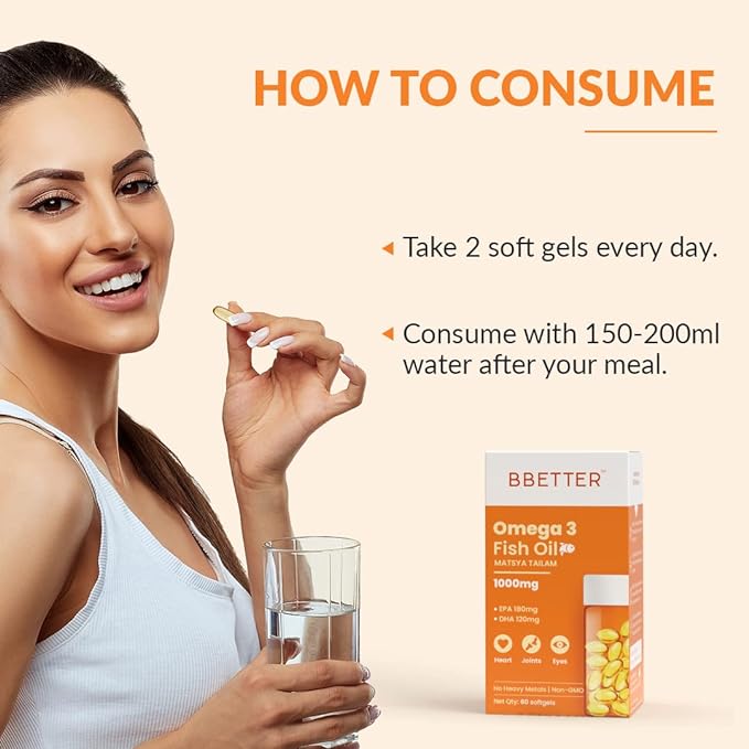 BBETTER Omega-3 Fish Oi| Heart | Brain & Joint Support