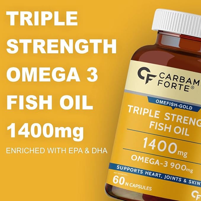 Carbamide Forte Triple Strength Fish Oil 1400mg | Omega 3 900mg | Heart and Joint Health