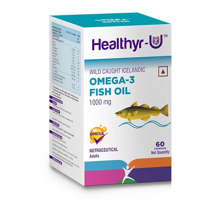 Healthyr-U Icelandic Omega-3 Fish Oil | 1000 mg Omega 3 Fish Oil for Men & Women with EPA & DHA