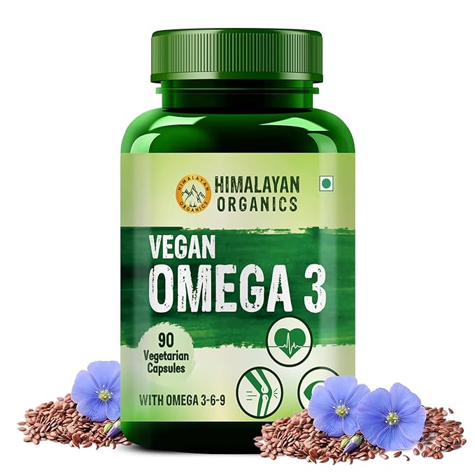 Himalayan Organics Omega 3 6 9 Vegan Natural Nutrition Supplement for Muscle, Bone, Heart & Skin