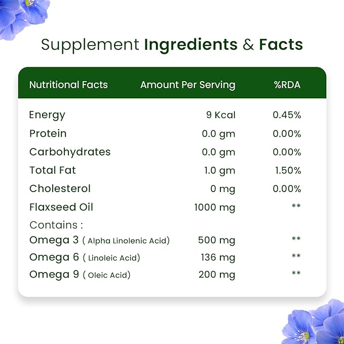 Himalayan Organics Omega 3 6 9 Vegan Natural Nutrition Supplement for Muscle, Bone, Heart & Skin