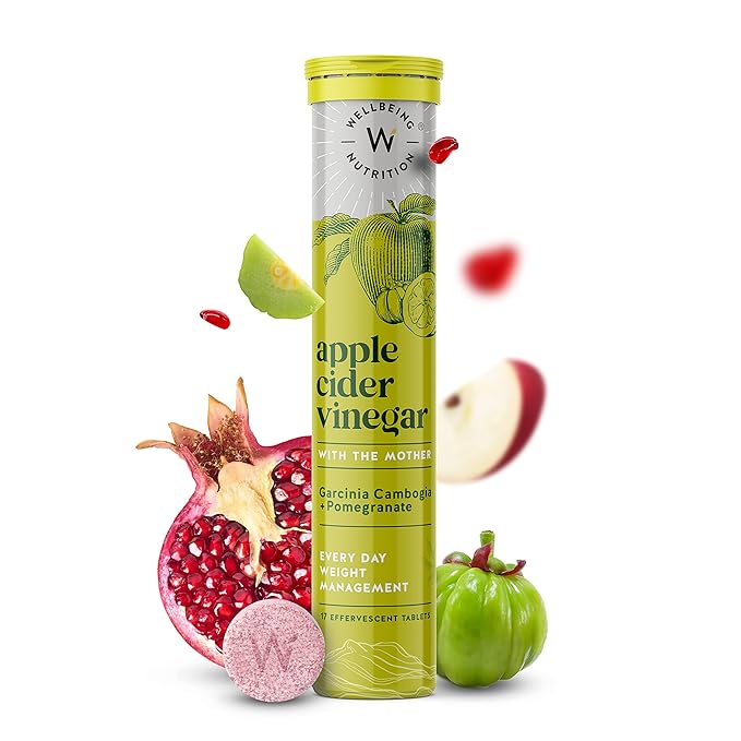 Wellbeing Nutrition Apple Cider Vinegar (ACV) for Weight Loss with Mother & Garcinia Cambogia