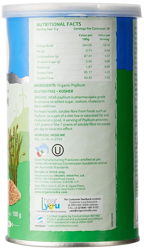 Organic India Psyllium Whole Husk Powder