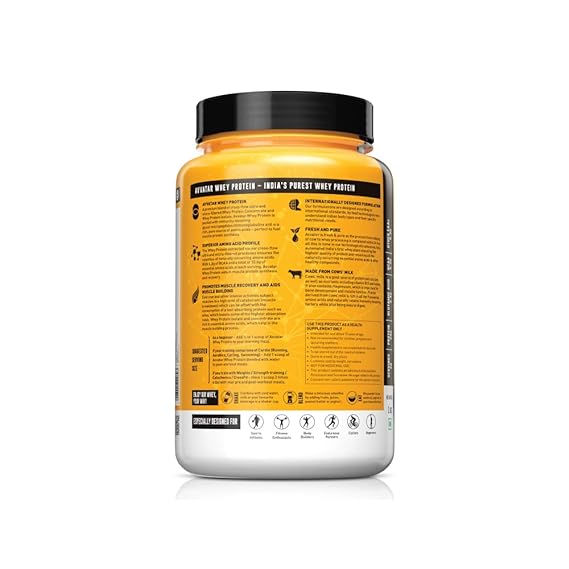 Avvatar Whey Protein | Isolate and Concentrate Blend | 27g Protein | Fresh Cow Milk | Lean Muscle | Belgian Chocolate