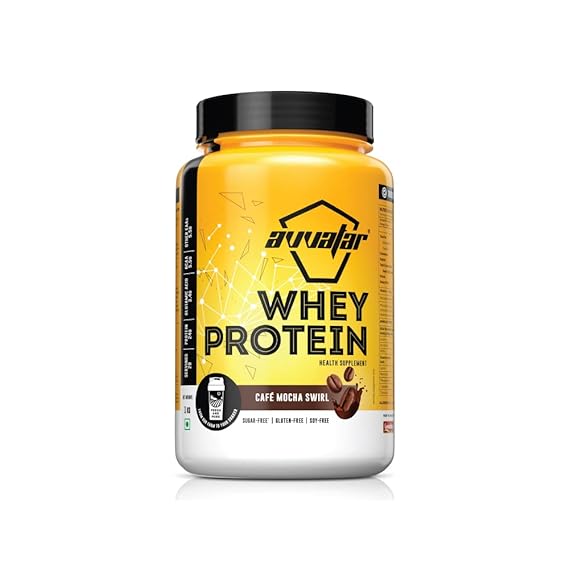 Avvatar Whey Protein | Isolate and Concentrate Blend | 27g Protein | Fresh Cow Milk | Lean Muscle | Cafe Mocha Swirl