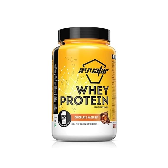 Avvatar Whey Protein | Isolate and Concentrate Blend | 27g Protein | Fresh Cow Milk | Lean Muscle | Chocolate Hazelnut
