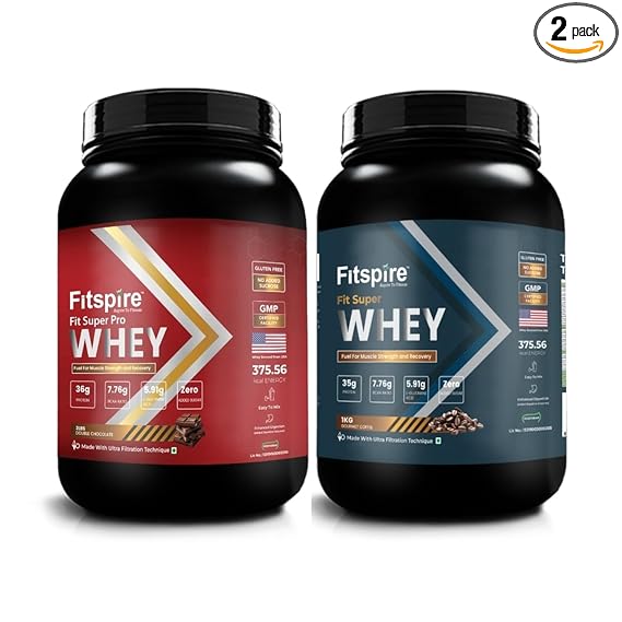 Fitspire Fit Super Pro and Super Whey Protein | Double Chocolate and Gourmet Coffee