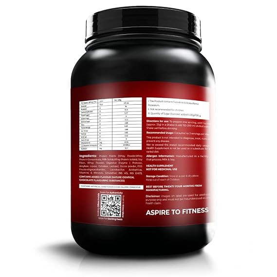 Fitspire Fit Super Pro Whey Protein | 36g Protein | 7.76g BCAA Ratio | 5.91g L Glutamine Acid | Double Chocolate