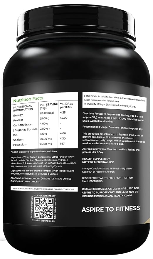 Fitspire Gold King Whey Isolate | 25g Protein | DigeZyme | Lean Muscle | Royal Coffee