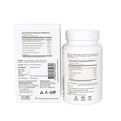TAC - The Ayurveda Co. Shilajit Capsules for Men With Power of Natural Shilajit and Ashwagandha | Helps Boost Immunity