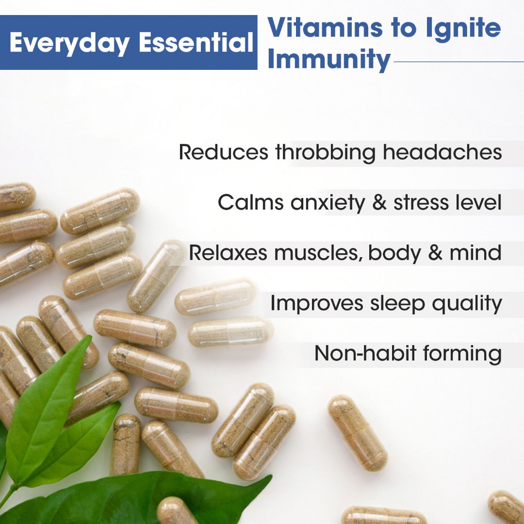 TAC - The Ayurveda Co. AyurRelief Migraine Capsules for Severe Headache and Improves Sleep Quality