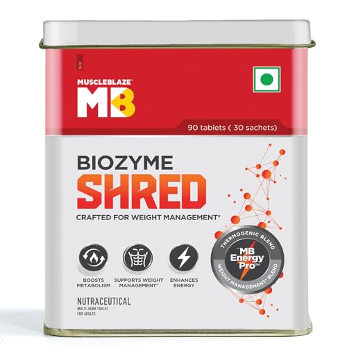 MuscleBlaze Biozyme Shred | with Thermogenic | Metabolism | Weight Management
