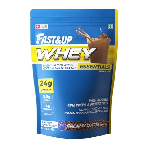 Fast and Up Whey Essentials- 24g Clean Protein for Men and Women-Creamy Coffee