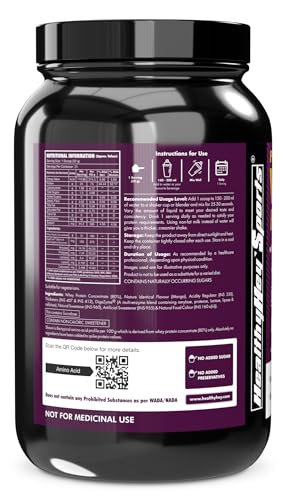 HealthyHey Nutrition Sports 90% Whey Protein Vanilla Flavoured
