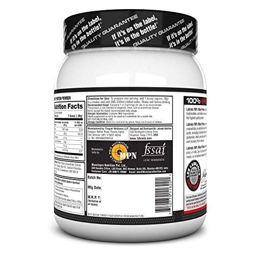 Labrada 100% Whey Protein Concentrate, Post Workout, 26g Protein, 0g Sugar, Mocha