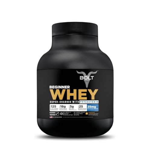 Bolt Nutrition Beginner Whey Protein Powder, 18g Protein, 3g BCAA Per Serving , 25 Servings,  Hazelnut Chocolate