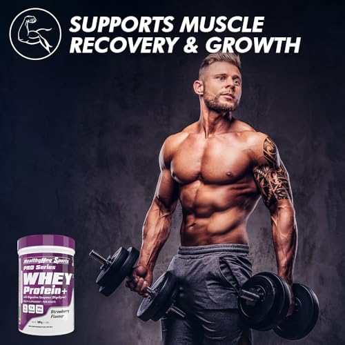 HealthyHey Nutrition Sports Whey Protein Concentrate, Strawberry