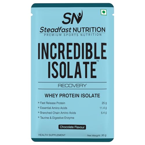 Steadfast Nutrition Incredible Isolate Whey Isolate Protein | 25g Protein | 30 Sachets | Chocolate