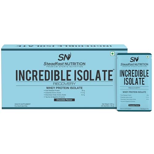 Steadfast Nutrition Incredible Isolate Whey Isolate Protein | 25g Protein | 30 Sachets | Chocolate