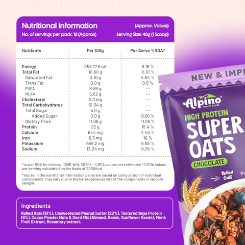 Alpino Peanut Butter Super Oats Chocolate